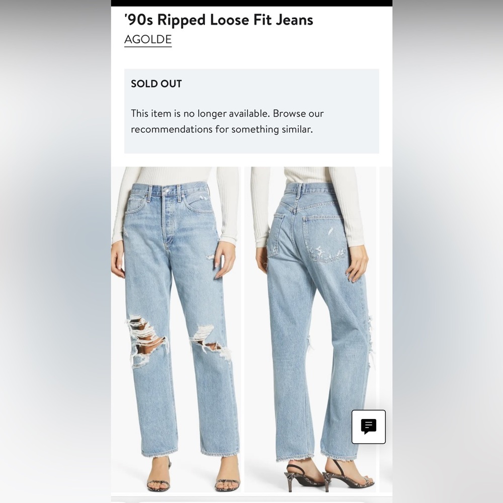 Agolde 90s Ripped Loose Fit Jeans